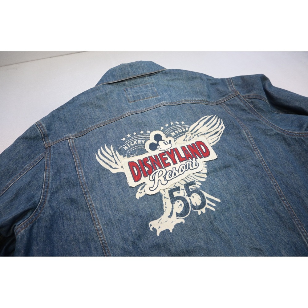 Disney Parks Denim Jean Jacket Mens XL Blue 55th Anniversary Trucker Excellent